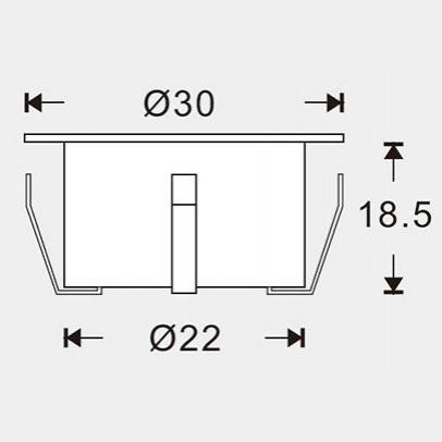 Foco LED empotrable SC-B105 (para suelos)
