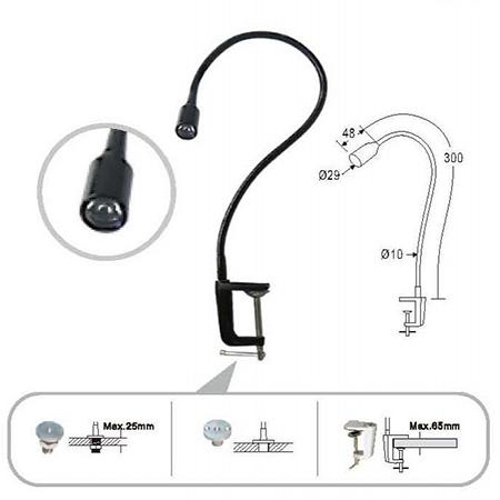Lámpara cuello de cisne LED ajustable con sujetador SC-E103